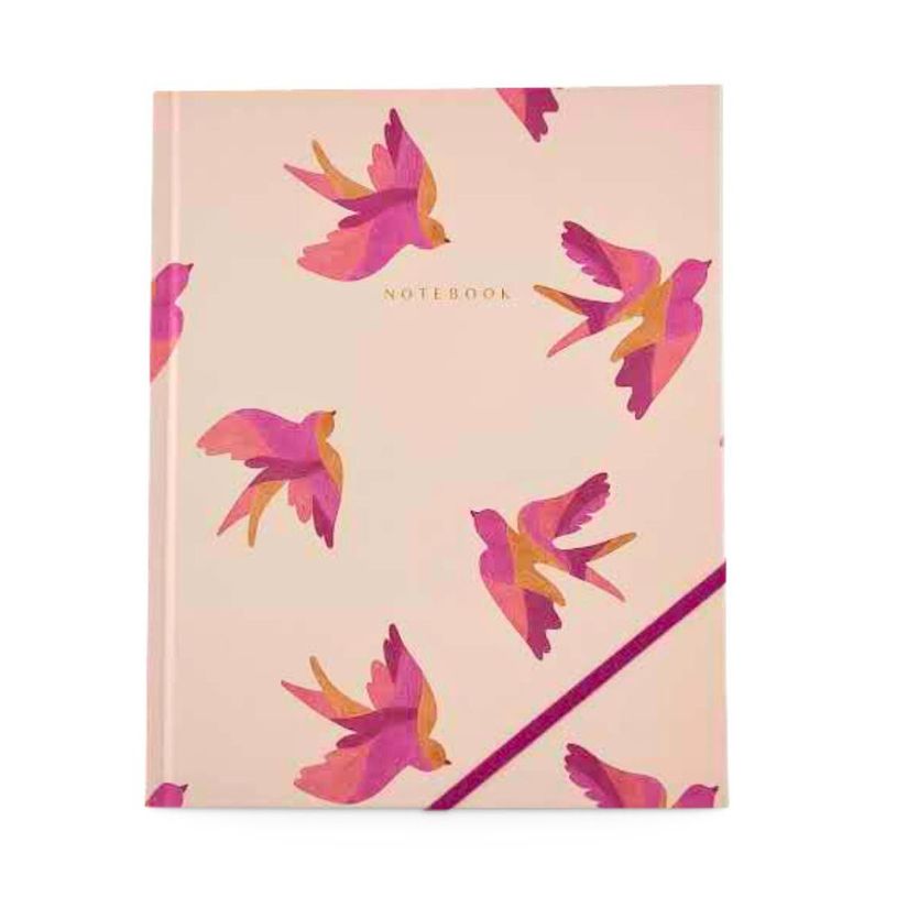 3700368835265-Notebook big BLUE ART EDITIONS "Bird" "Summer Breeze" Sandrine Djellil--0