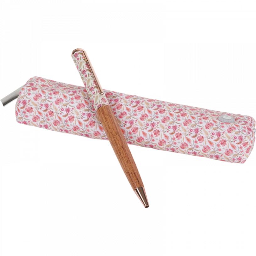 3664447212050-Oberthur Bahia - Stylo à bille - batik flowers - rétractable--1