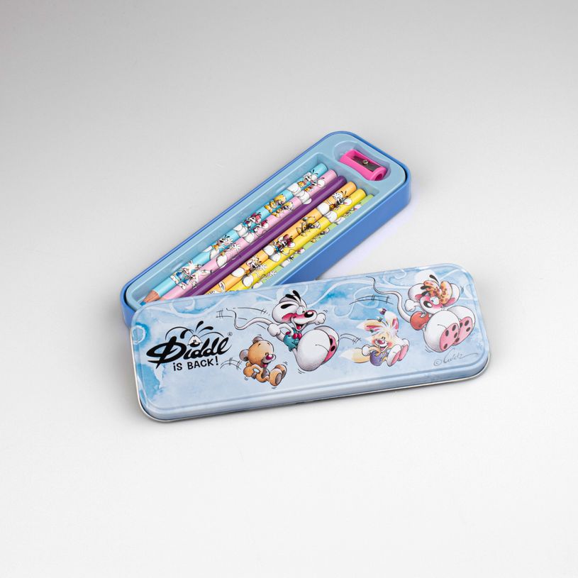 3519570300443-Plumier métal 6 crayons de couleurs Diddl--1