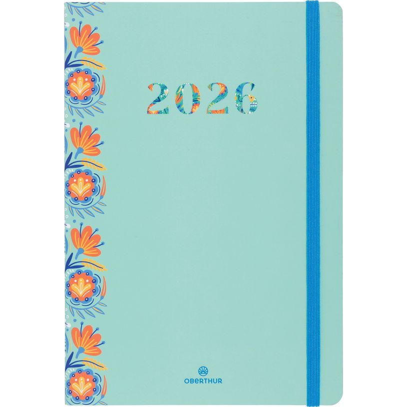 3664447211664-Agenda Merida - 1 semaine sur 2 pages - 17 x 24,5 cm - vert - Oberthur--1