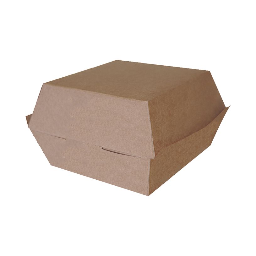 13434030041087-200 Boîtes burger PM Kraft brun - 110 x 110 x 80 mm--0