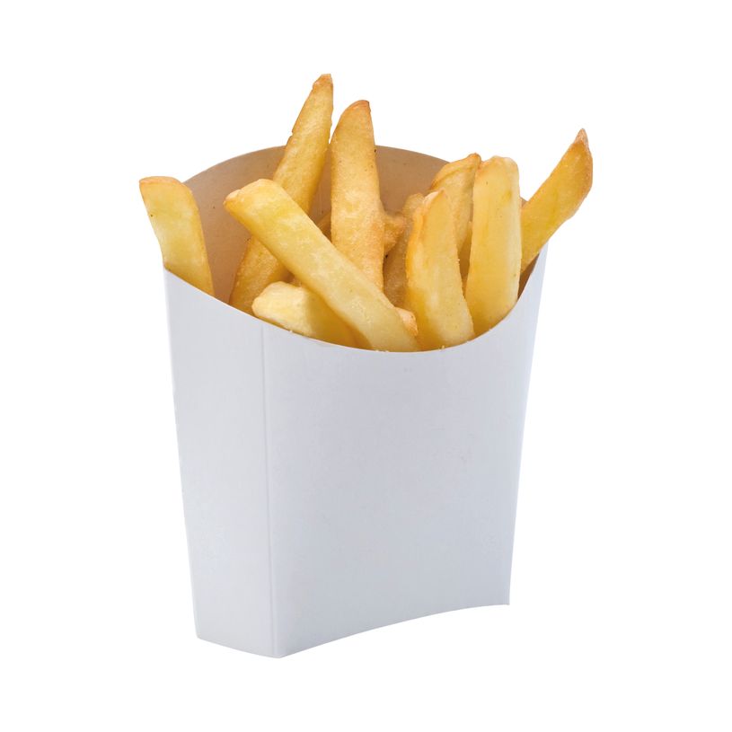 13434030040998-2000 Cornets à frites PM Kraft blanc - 130 (L) x 139 (H) mm--0