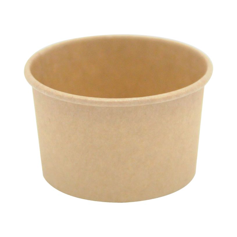 13434030026275-1000 Pots à glace Kraft brun - 86 x 74 x 51 mm--0