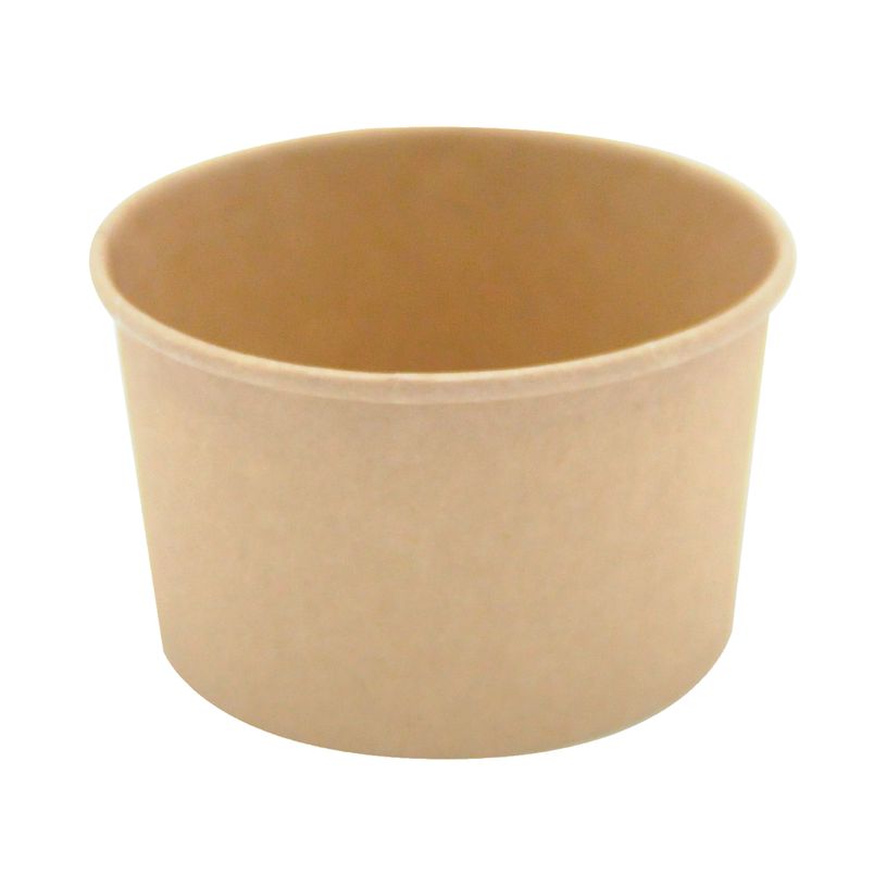 13434030026282-1000 Pots à glace Kraft brun - 95 x 80 x 50 mm --0