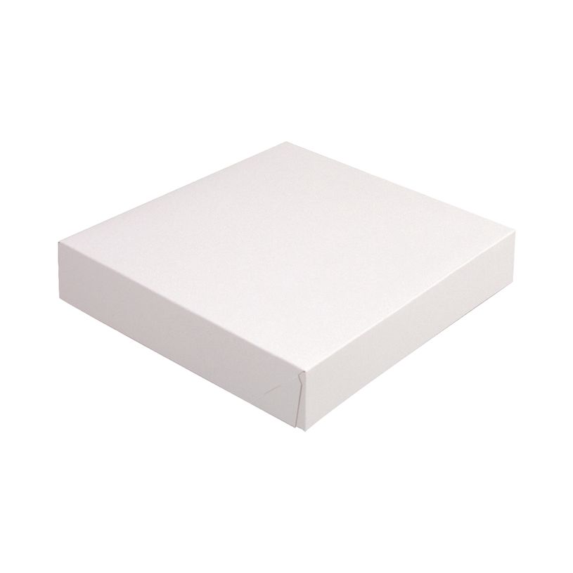 3434030028746-50 Boîtes pâtissières carton blanc - 29 x 29 x 5 cm--0