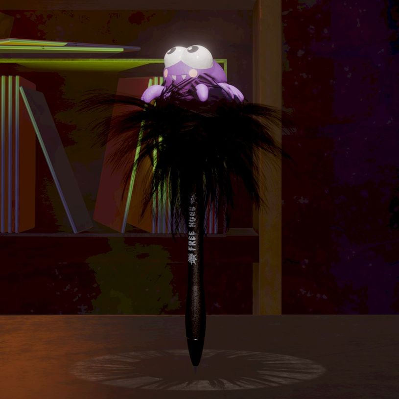 8052694039110-Legami - Stylo lumineux à encre gel - Halloween Noir - avec Araignée - Pointe moyenne--3