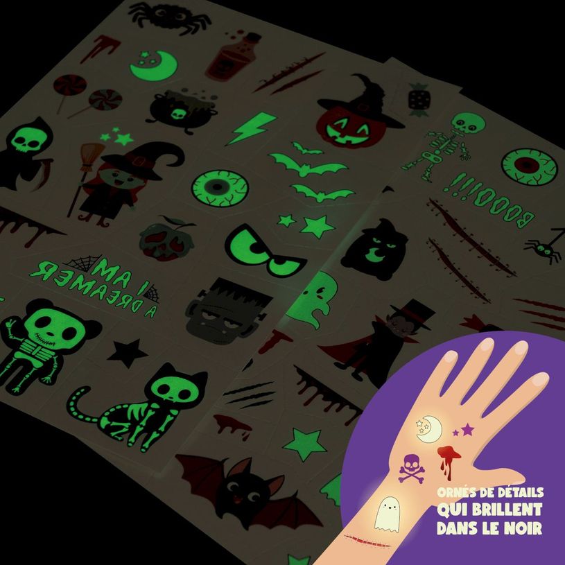 8052694038045-Legami - Tatouages éphémères - Halloween - Tattoos--2