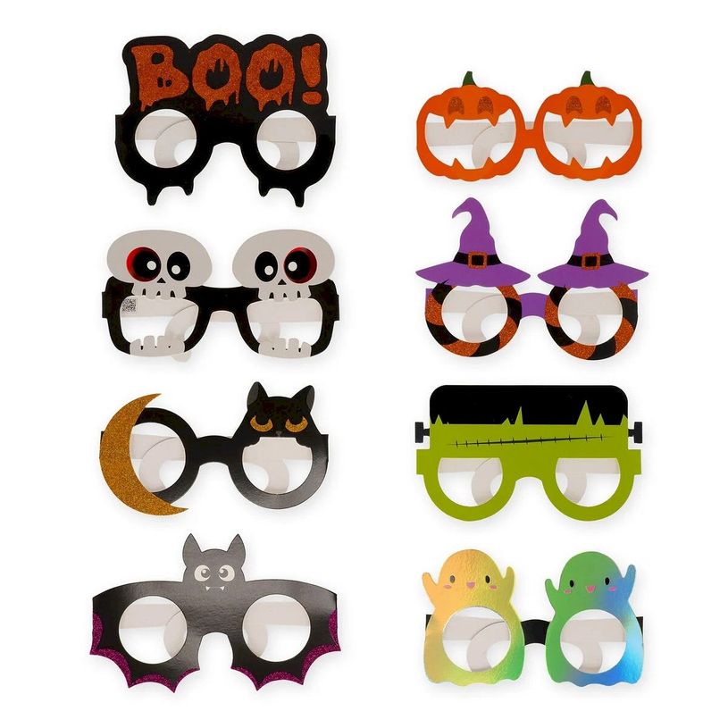 8052694038229-Legami - Jeu d’ambiance - Set de 8 paires de lunettes en papier - Halloween--0