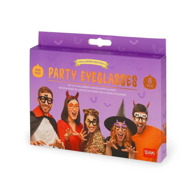 8052694038229-Legami - Jeu d’ambiance - Set de 8 paires de lunettes en papier - Halloween--2