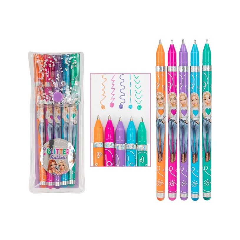 4010070665630-TOPModel - Roller - orange éclatant, rose paillette, violet paillette, bleu paillettes, vert à pail-P_405249041_1-0