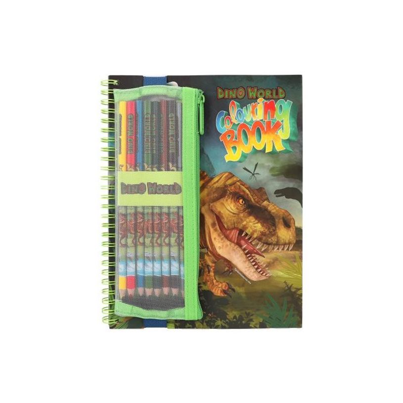 4010070665791-Dino World - livre à colorier (relié par spirale) - avec coloured pencils-P_405249043_8-0