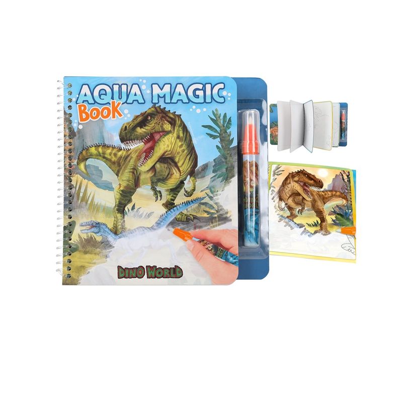 4010070668594-Dino World Aqua Magic Book - livre à colorier (relié par spirale) - avec water pen-P_405249045_4-2