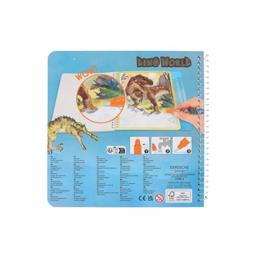4010070668594-Dino World Aqua Magic Book - livre à colorier (relié par spirale) - avec water pen-P_405249045_5-1