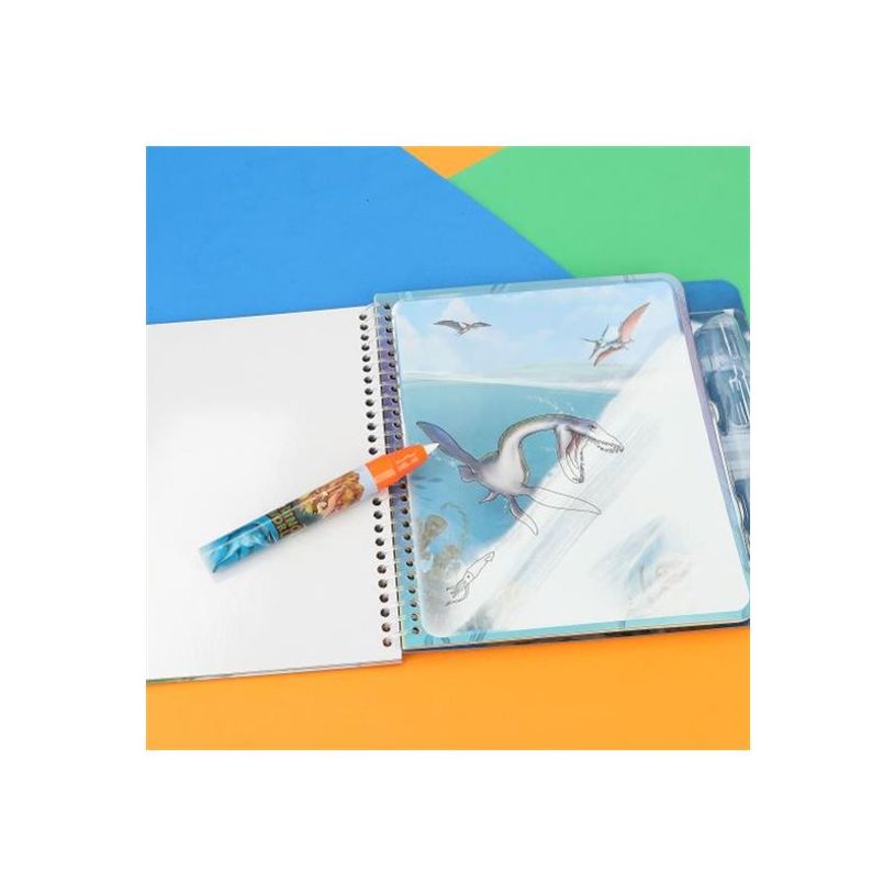 4010070668594-Dino World Aqua Magic Book - livre à colorier (relié par spirale) - avec water pen-P_405249045_6-3