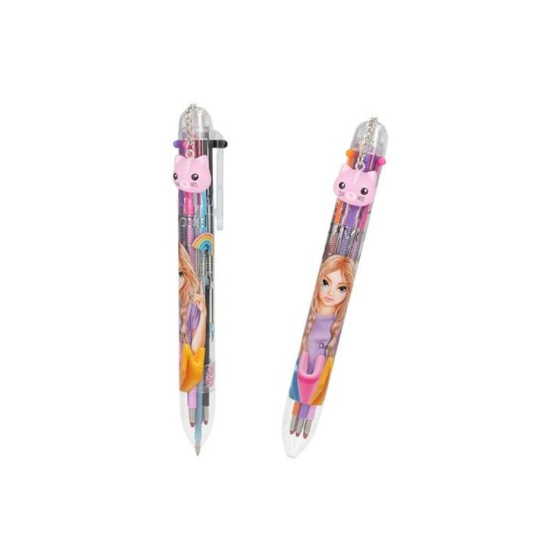 4010070673345-TOPModel - 6 crayons à bille de couleur - disponible en différents designs - noir, rouge, orange, pourpre, rose, b-P_405249051_3-2