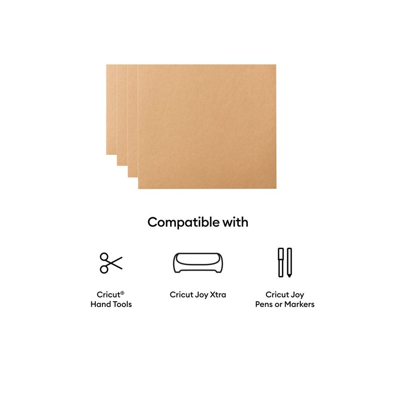 093573318597-Cricut Joy Xtra Smart Label - Papier - 241 x 305 mm - marron kraft - permanent (pack de 4)-P_405249075_2-0