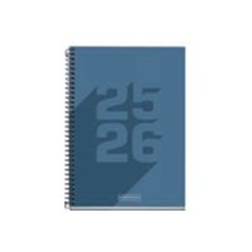8422593268872-Miquelrius School Basic Plus - Agenda - 2025 - 2026 - semainier - reliure à spirale - 4° - 150 x 213 mm - marine - carton -P_405249198_1-0