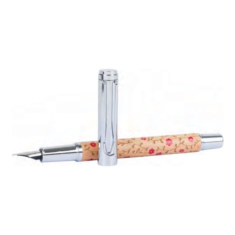 3664447212753-Oberthur Esteli - Stylo plume - motif floral - fin-P_405249590_1-0