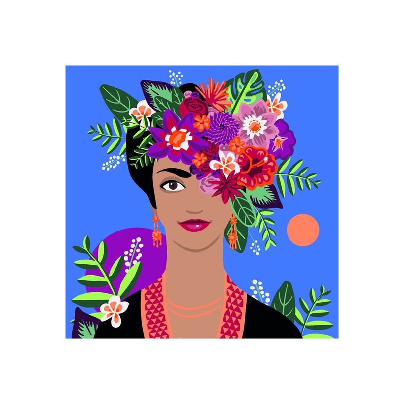 3700010423130-Enjoy Art Flower Power - Peinture par numéro - Frida - 30 x 30 cm-P_405249704_4-0
