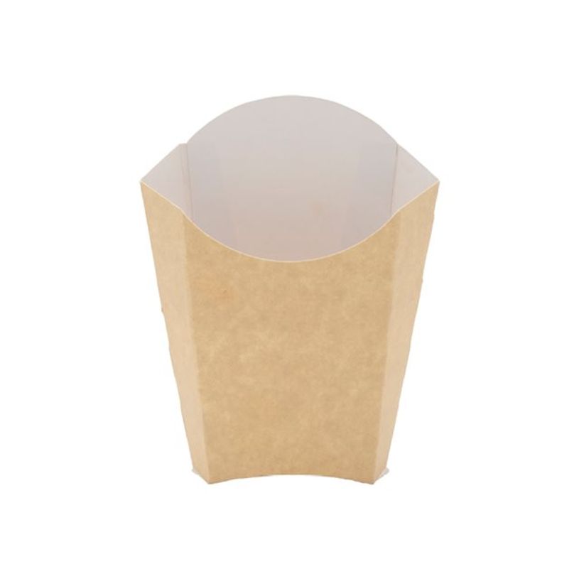 13434030040998-1000 Cornets à frites PM Kraft blanc - 130 (L) x 139 (H) mm-P_405249853_1-1