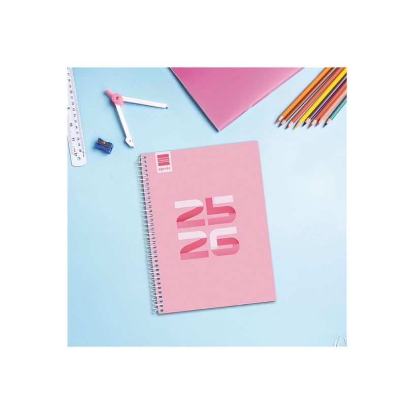 8422952397908-Agenda escolar espiral Cool 1/4 SVH 25-26 Rosa 155x212-P_405250009_3-1