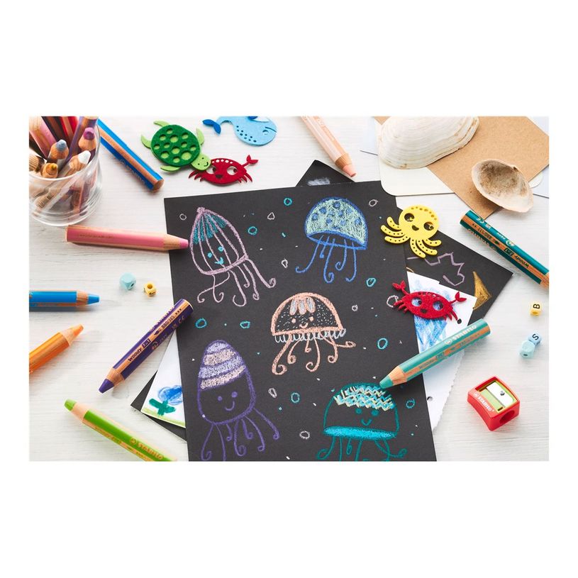 4006381605342-STABILO woody 3 in 1 Multi-talented - Crayon de couleur, crayon et ensemble de crayon pour aquarelle - couleurs as-P_405250372_7-2