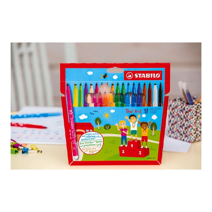 4006381355247-STABILO Trio A-Z - Crayon-feutre - couleurs assorties - 0.7 mm - moyen-P_405250389_4-2