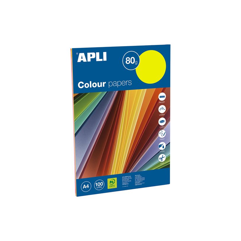 8410782152804-APLI - 100 feuilles de papier coloré - A4 (210 x 297 mm) - 80 g/m²-P_405250405_2-0