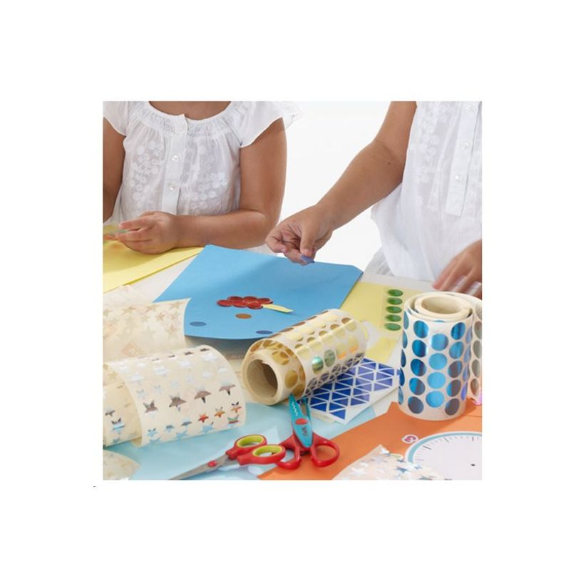 8410782120476-APLI kids - Adhésif décoratif - rond - 20 mm - Jaune métallisé - papier-P_405250440_2-1