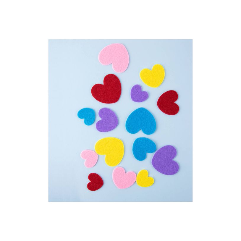 8410782189695-APLI kids - Jeu d'adhésifs de décoration - 40 pièces - cœurs - 30/40/50 mm - jaune, bleu ciel, mauve, roug-P_405250456_4-1