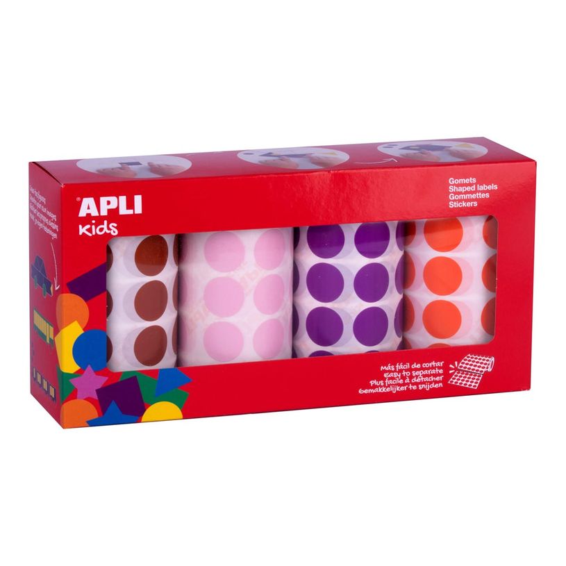 8410782140818-APLI kids - Jeu d'adhésifs de décoration - 7080 pièces - rond - 20 mm diameter - 59 feuilles - lilas, b-P_405250776_1-0