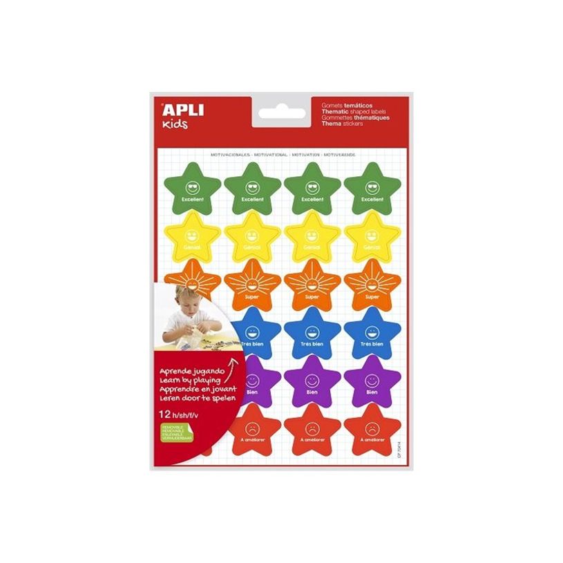 8410782195030-APLI kids - Adhésif décoratif - 12 feuilles - jaune, bleu, orange, rouge, vert, violet --P_405250780_1-0
