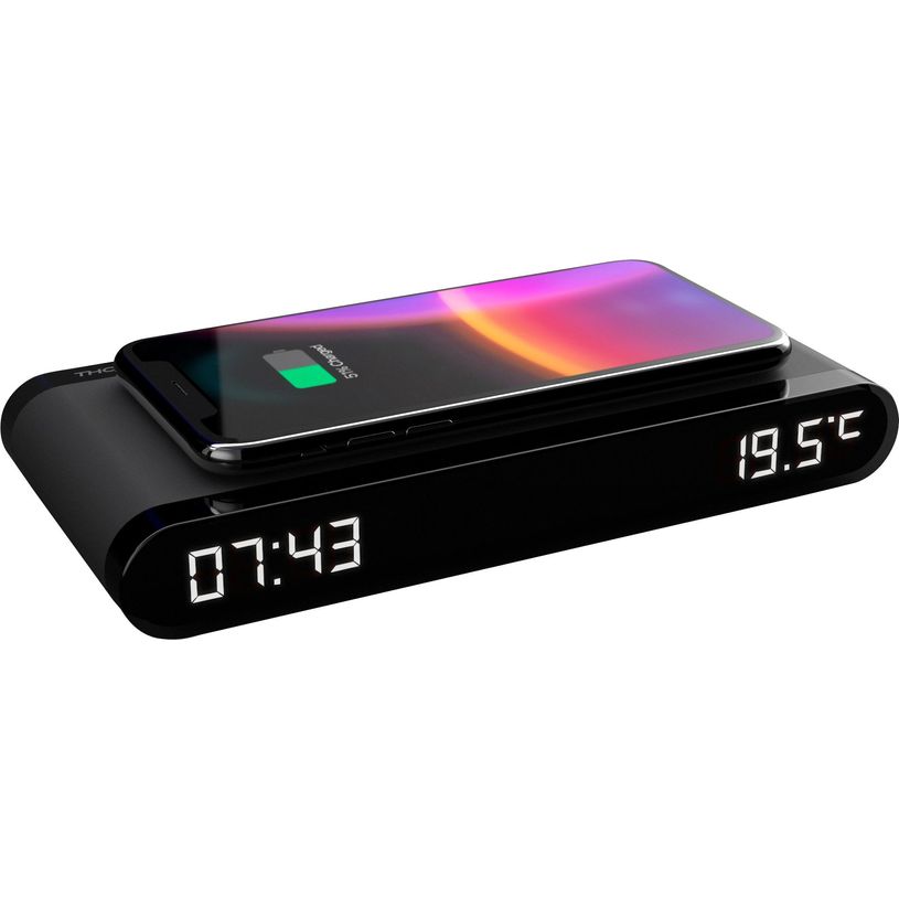 3499550388480-Thomson - Réveil avec chargeur induction – 15 W - USB-C - noir--2