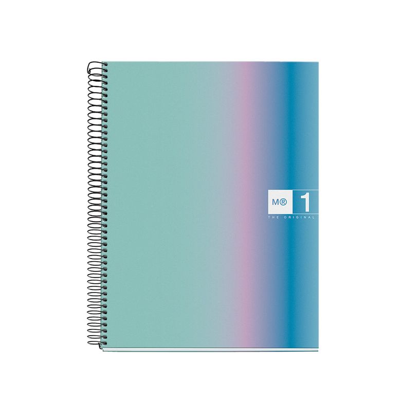 8422593040669-Miquelrius Notebook design Aurora - Cahier à spirale - A5 - 80 feuilles - petits carreaux (5x5 mm) - s--0