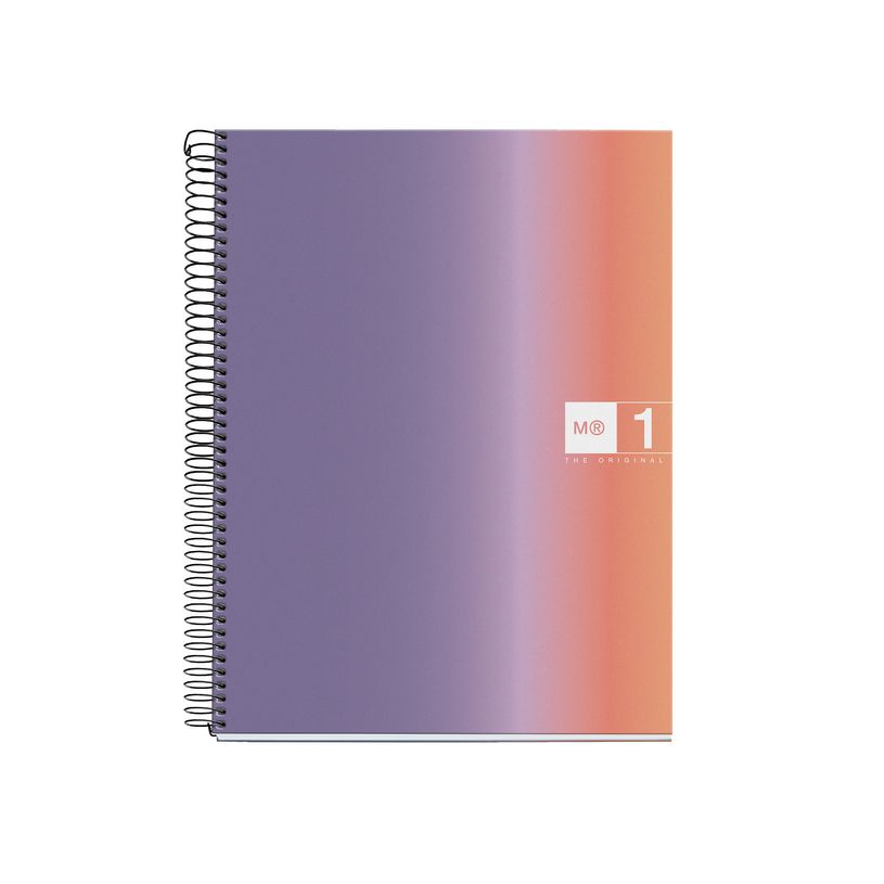 8422593040676-Miquelrius Notebook design Aurora - Cahier à spirale - A5 - 80 feuilles - petits carreaux (5x5 mm) - p--0