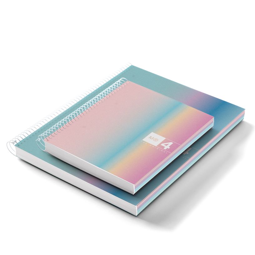 8422593040966-Miquelrius Notebook design Aurora - Cahier à spirale - A5 - 120 feuilles - petits carreaux (5x5 mm) - --6