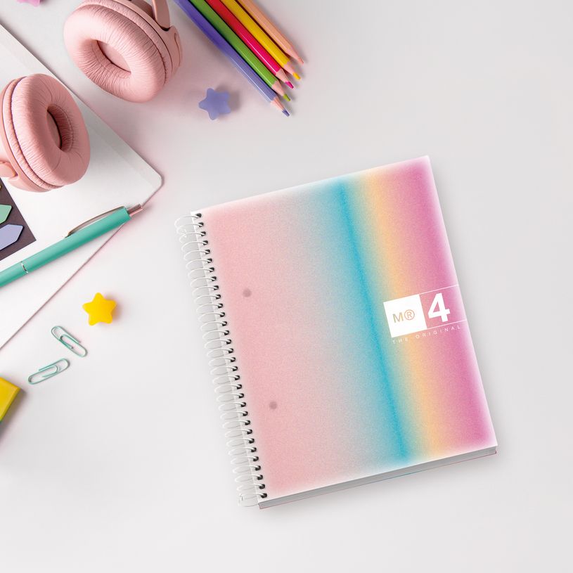 8422593040966-Miquelrius Notebook design Aurora - Cahier à spirale - A5 - 120 feuilles - petits carreaux (5x5 mm) - --7