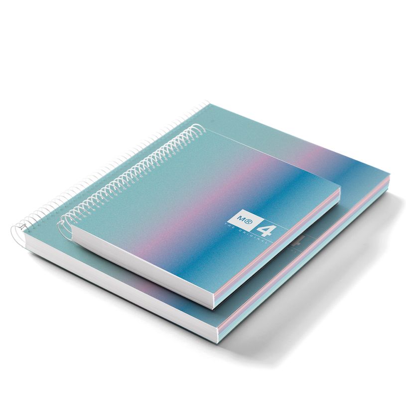 8422593040973-Miquelrius Notebook design Aurora - Cahier à spirale - A5 - 120 feuilles - petits carreaux (5x5 mm) - --6