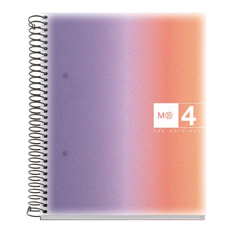 8422593040980-Miquelrius Notebook design Aurora - Cahier à spirale - A5 - 120 feuilles - petits carreaux (5x5 mm) - --0