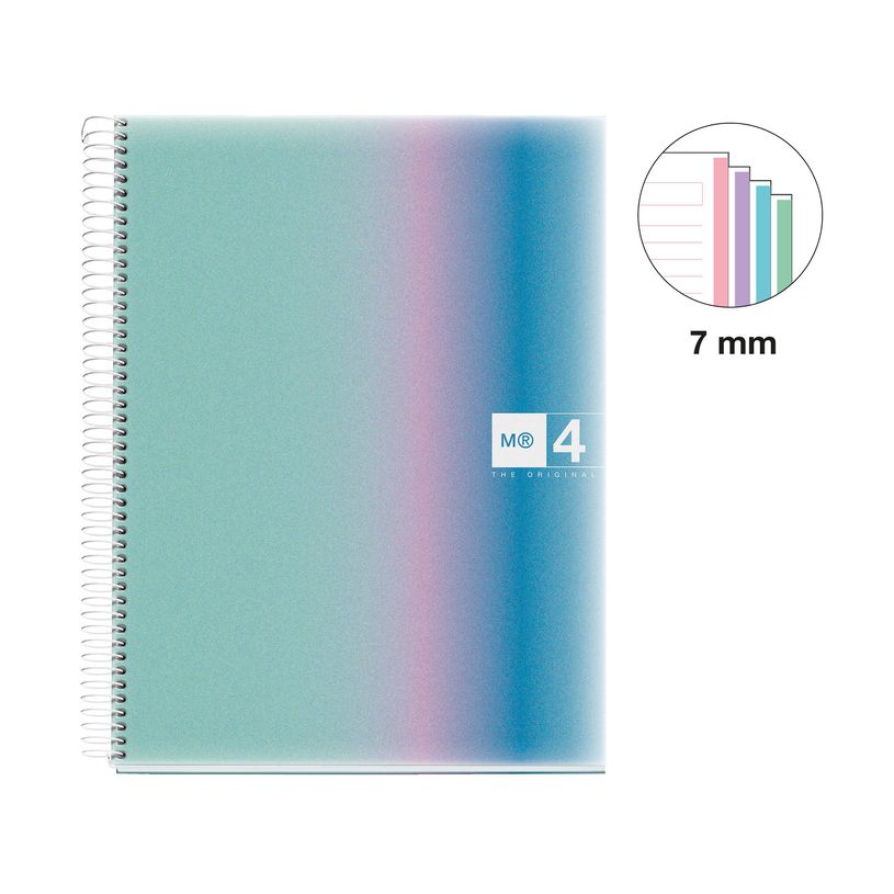 8422593042588-Miquelrius Notebook design Aurora - Cahier à spirale - A5 - 120 feuilles - ligné - west bay--1