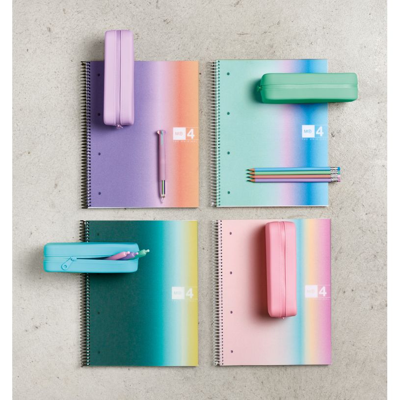 8422593042595-Miquelrius Notebook design Aurora - Cahier à spirale - A5 - 120 feuilles - ligné - santorini--7