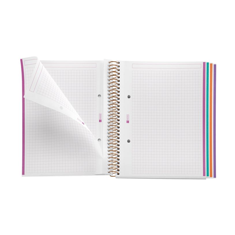 8422593040553-Miquelrius Notebook design Lifestyle - Cahier à spirale - A5 - 100 feuilles - petits carreaux (5x5 mm)--2