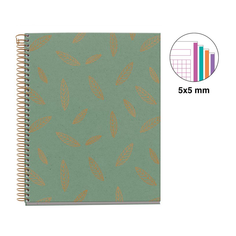 8422593041871-Miquelrius Notebook design Lifestyle - Cahier à spirale - A5 - 100 feuilles - petits carreaux (5x5 mm) - --1