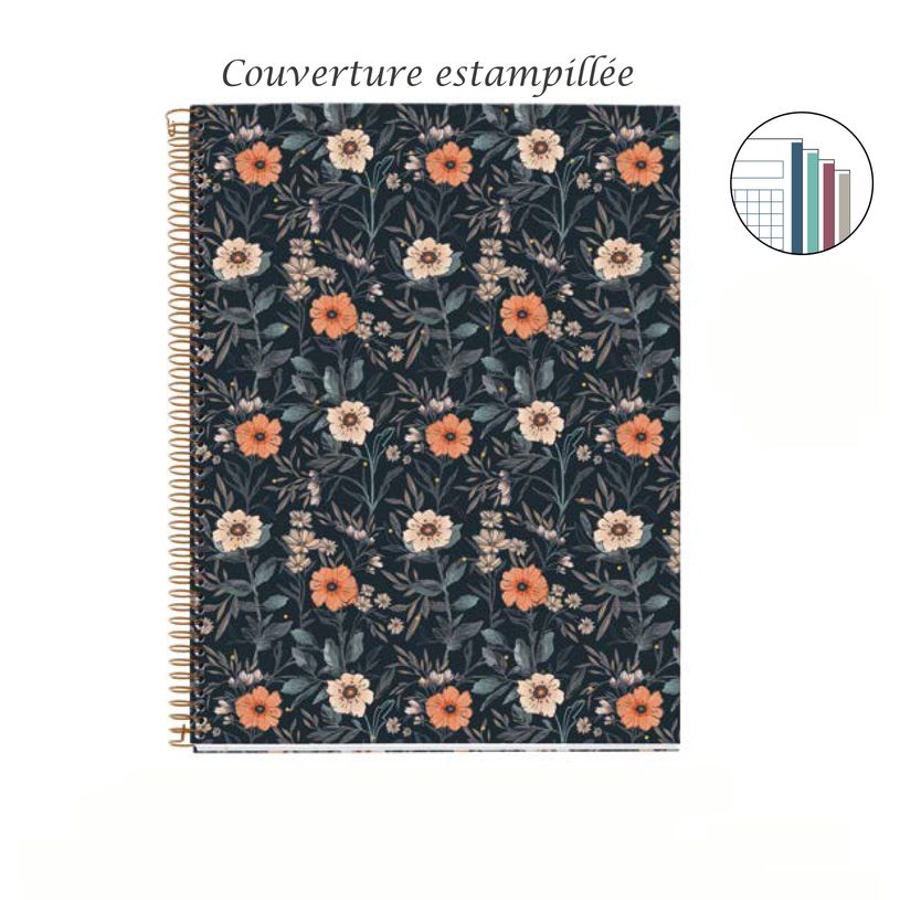 8422593040454-Miquelrius Notebook design Lifestyle - Cahier à spirale - A4 - 100 feuilles - petits carreaux (5x5 mm) - flow--1