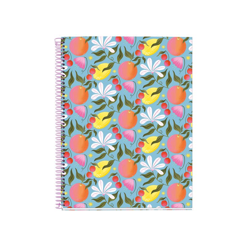 8422593042885-Miquelrius Notebook design Lifestyle - Cahier à spirale - A4 - 100 feuilles - petits carreaux (5x5 mm) - fl--0