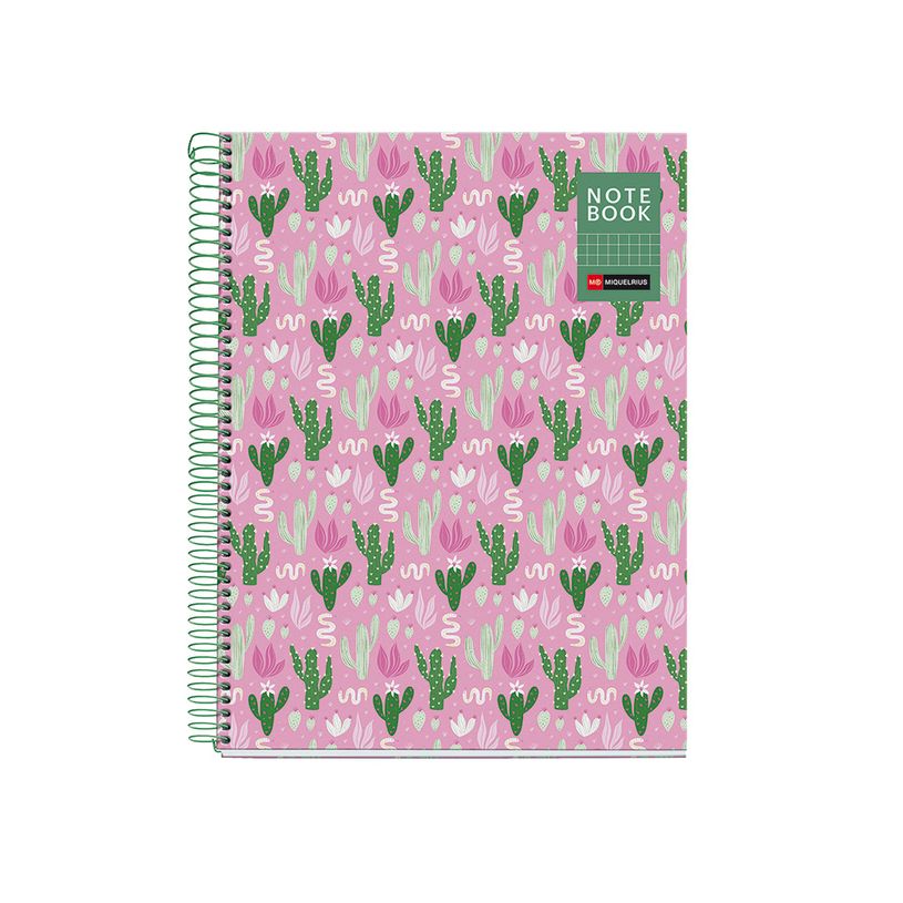 8422593043851-Miquelrius Notebook design Natura - Cahier à spirale - A5 - 80 feuilles - petits carreaux (5x5 mm) - c--0
