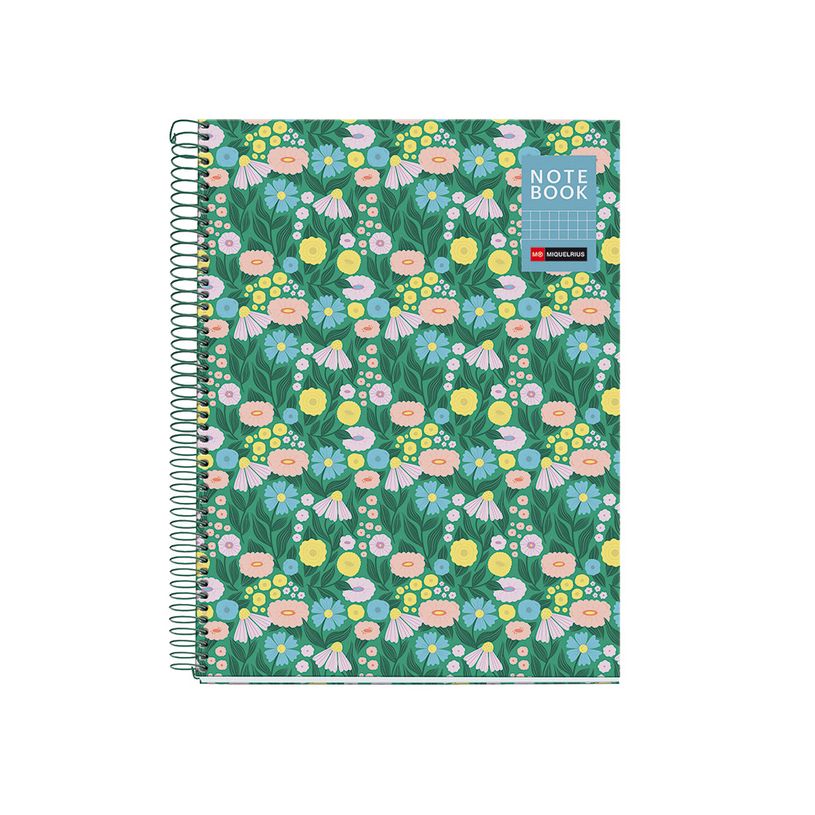 8422593043882-Miquelrius Notebook design Natura - Cahier à spirale - A5 - 80 feuilles - petits carreaux (5x5 mm) - f--0