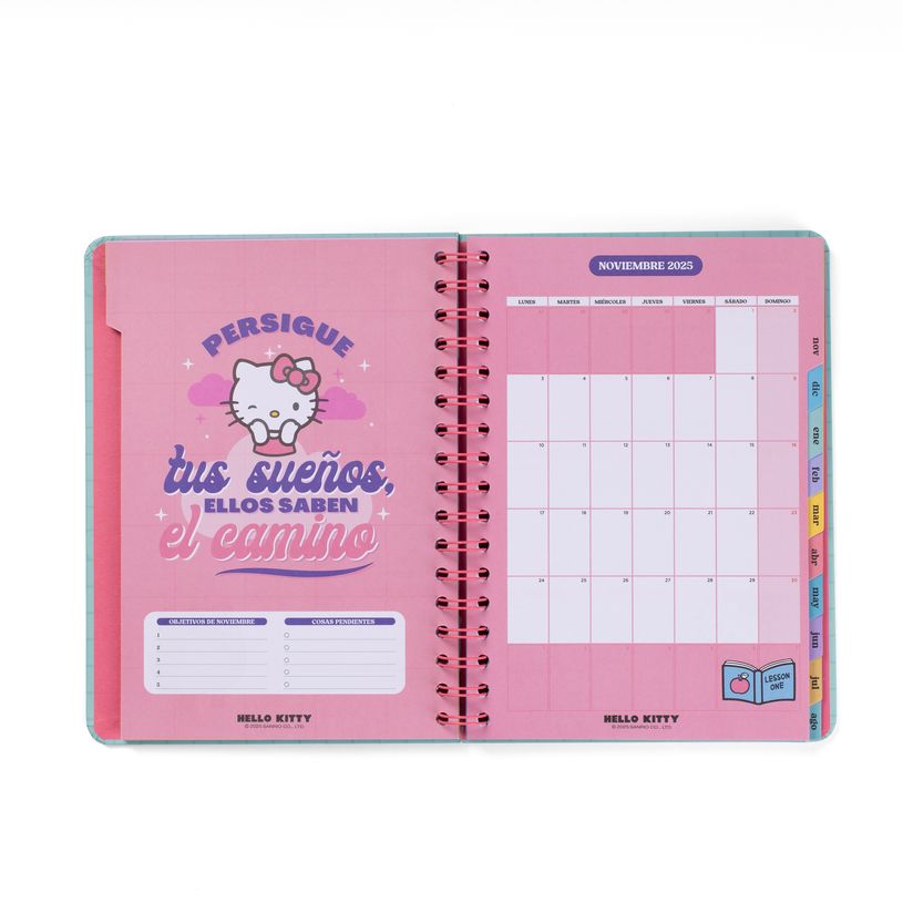 8445641065360-Mr. Wonderful Hello Kitty - Agenda - 2025-2026 - vue de la semaine - anneaux métalliques reliés - petits - 160 pages --P_405251358_5-4