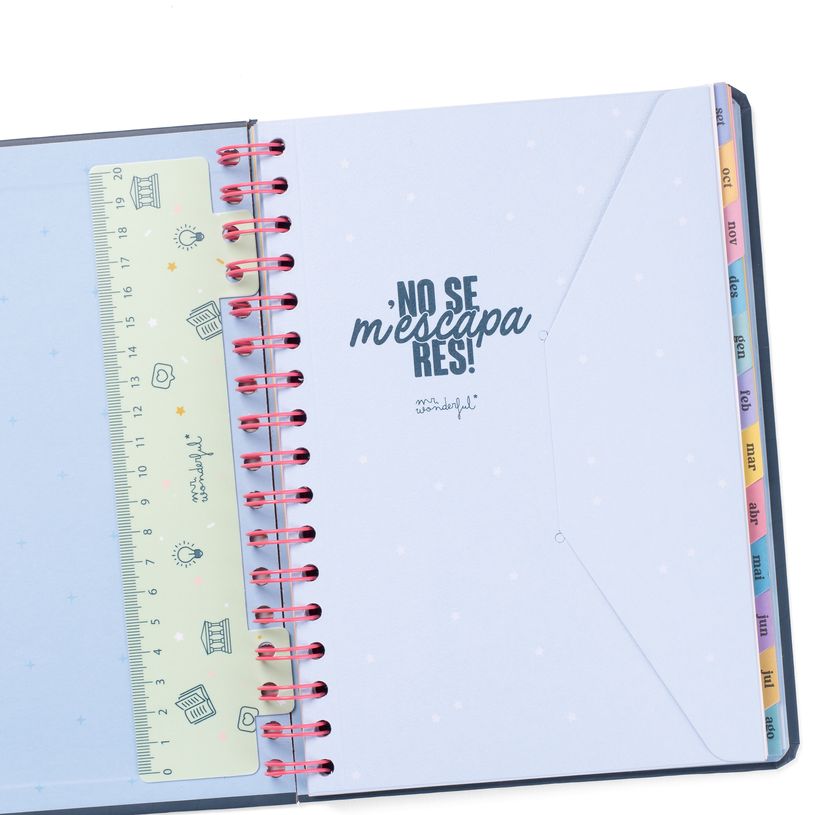 8445641063397-Mr. Wonderful Wonder - Agenda - 2025-2026 - vue semaine - reliure à anneaux métalliques - 160 pages - catalan - Grands plan-P_405251360_3-2