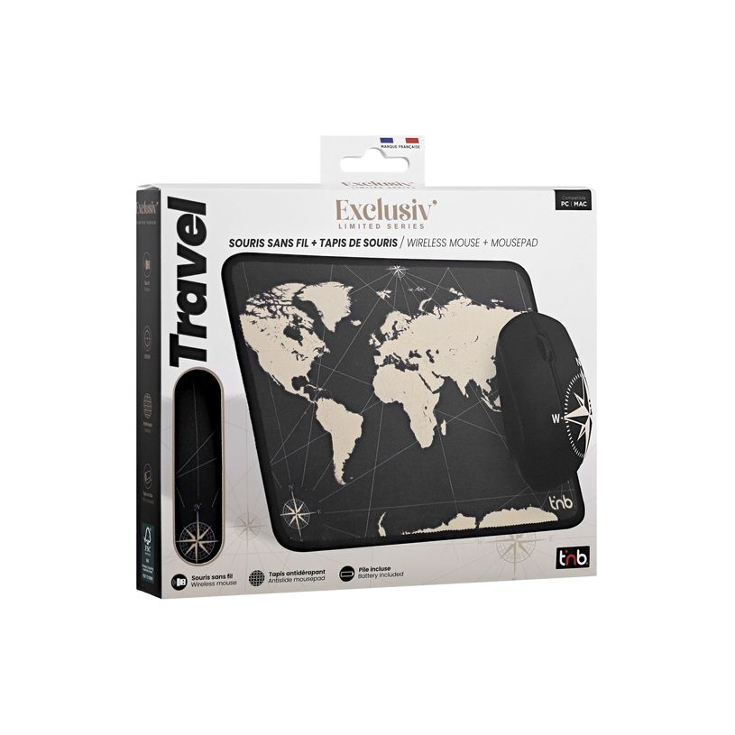 3303170118030-T'nB EXCLUSIV' - Souris sans fil - avec tapis souris TRAVEL-P_405251790_5-2